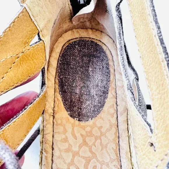 BOC/Born Concept Lucy Gladiator Espadrille Sandal Shoe Brown Canvas Size 7M - Picture 9 of 13